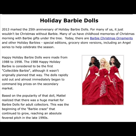 CHRISTMAS BARBIE FASHION DOLLS - Picture 11 of 11